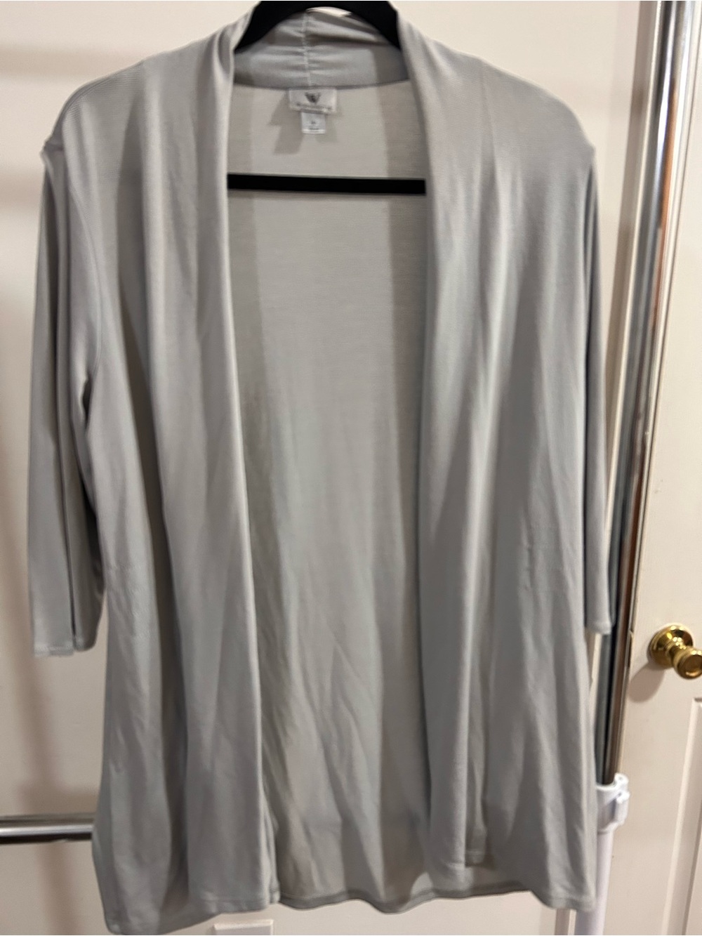 Worthington Light Gray Open-Front Women's Cardigan